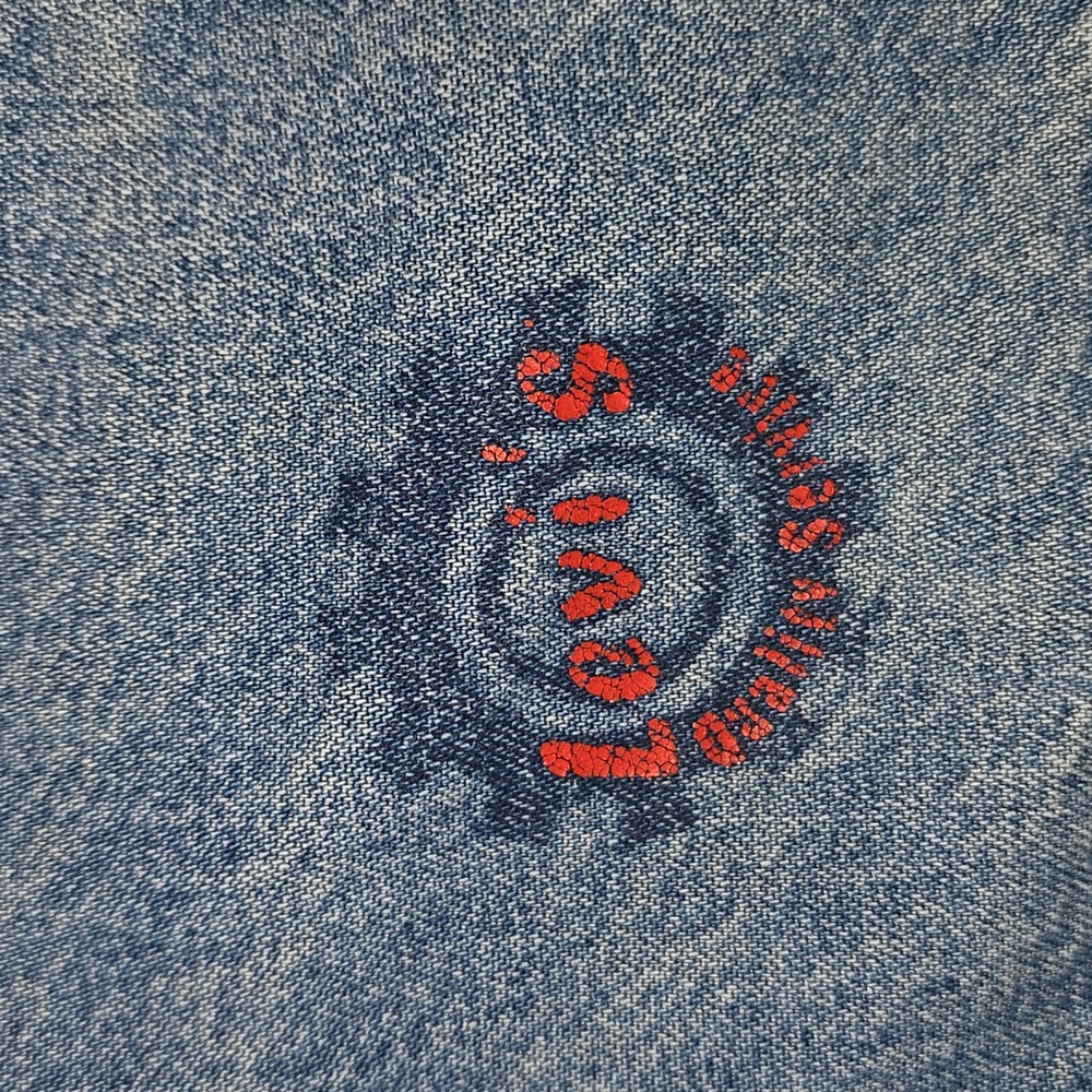 Vintage Little Levi's Levis Quality Service Denim Jean Shorts Big Patch 2T - Picture 7 of 16